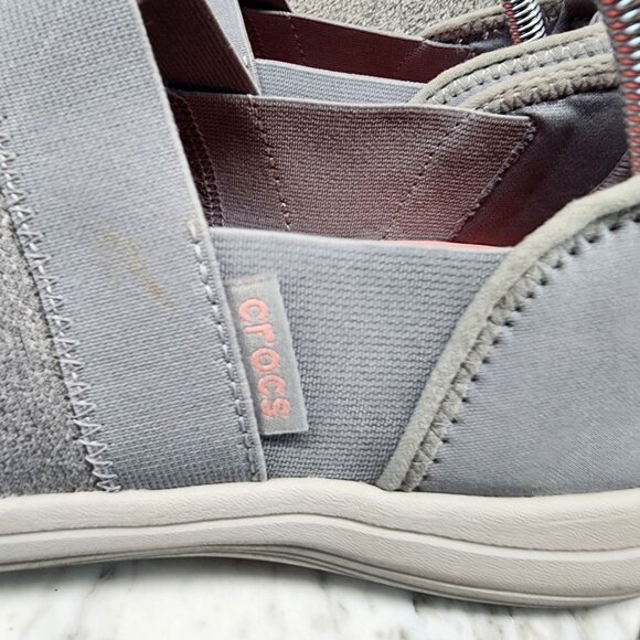 Crocs Shoes Womens Size 11 Gray Slip On Sneakers *NWOT* - Picture 2 of 13